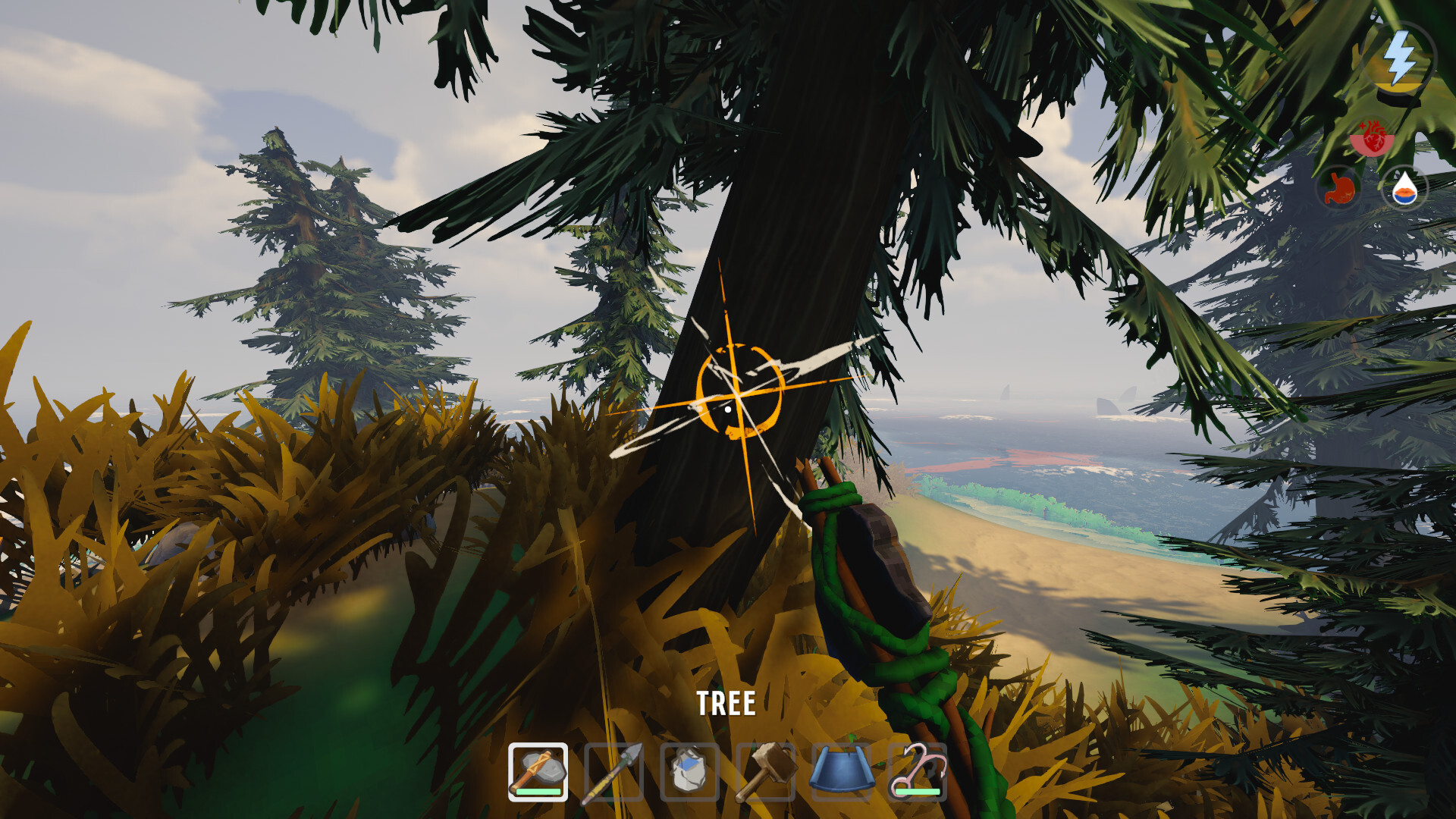 Exploring a wooded island